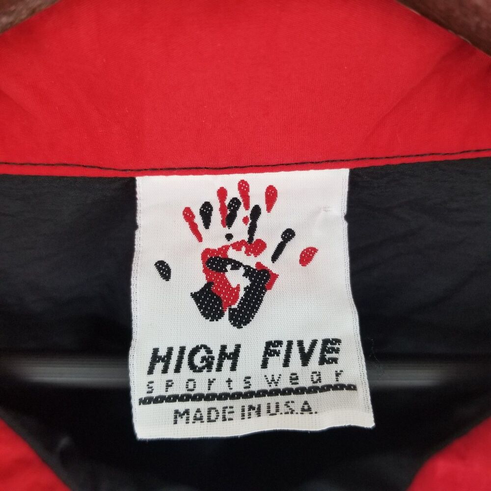 Vtg High Five Sportswear Full Zip Windbreaker Pontiac Hot Laps Men's Size XL USA - Picture 2 of 9